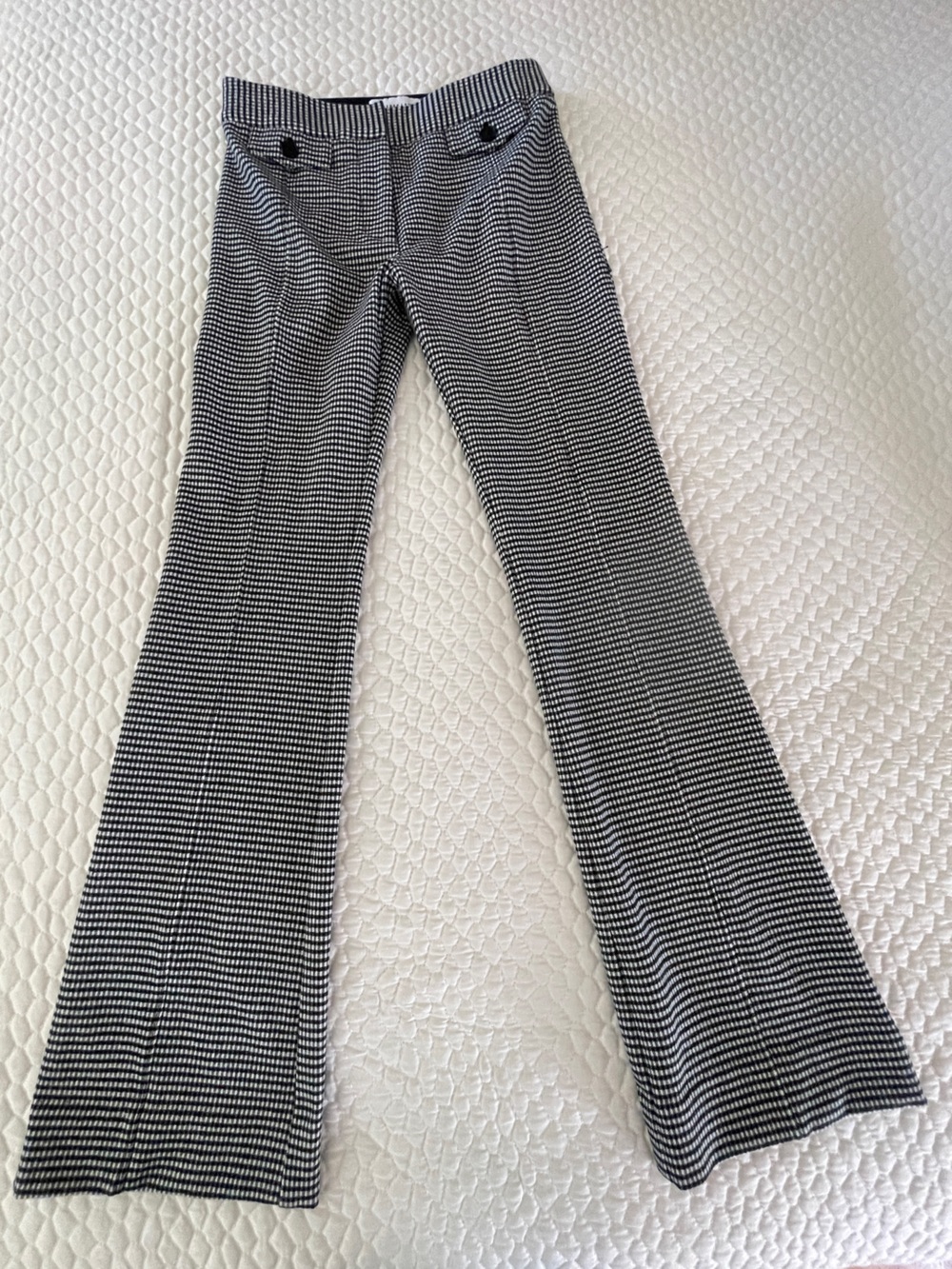 Derek Lam 10 Crosby Sailor Button Houndstooth Trousers